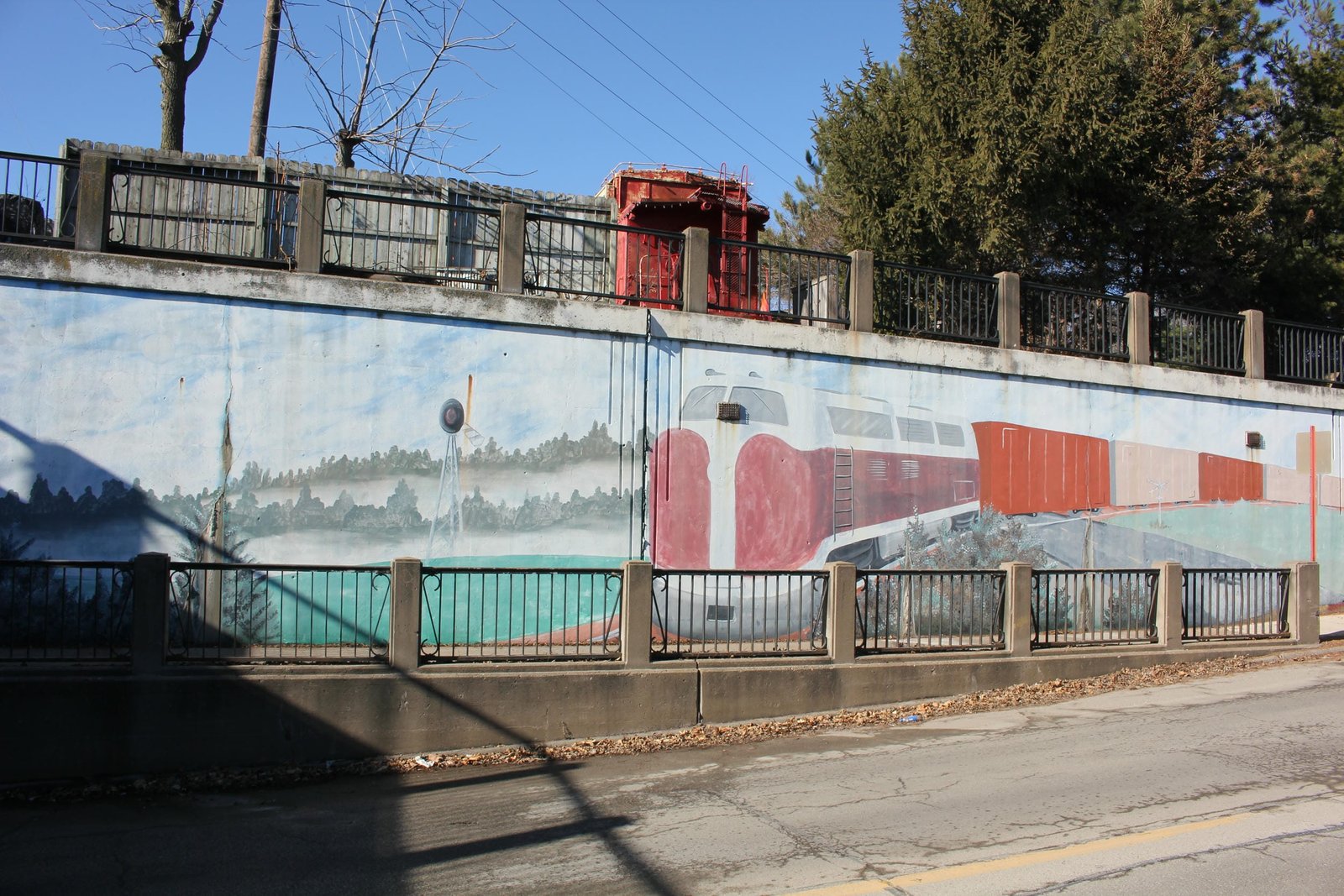 Mural on west abutment
